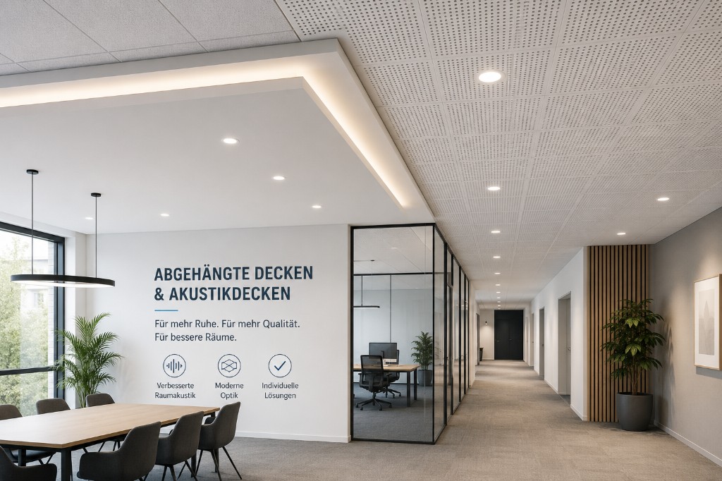 Abgehängte Decken und Akustikdecken